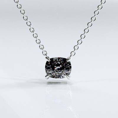 Elongated Cushion Cut Moissanite Solitaire Pendant