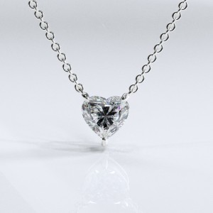 Heart Cut Moissanite Solitaire Pendant