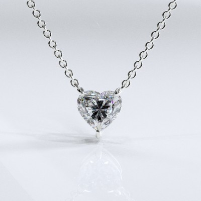 Heart Cut Moissanite Solitaire Pendant