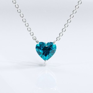 Heart Cut Natural Topaz Solitaire Pendant