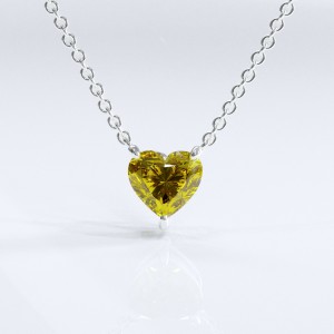 Heart Cut Moissanite Solitaire Pendant