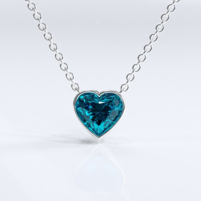 Heart Cut Natural Topaz Solitaire Pendant