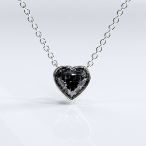 Heart Cut Moissanite Solitaire Pendant