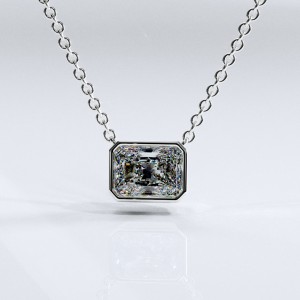 Radiant Cut Moissanite Solitaire Pendant