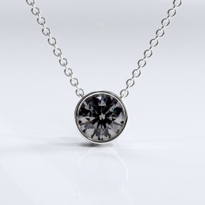 Round Cut Moissanite Solitaire Pendant