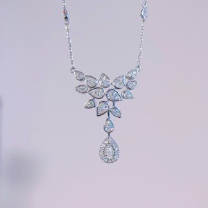 0.4 Carat Diamonds in 18K Gold Drip Necklace