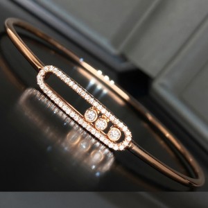 18K Gold Diamond Bangle