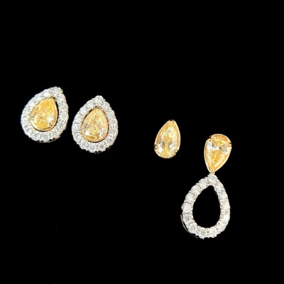 0.5 Carat  Diamonds in 18k Gold Earrings