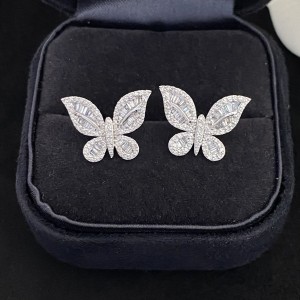 0.6 Carat Diamonds in 18K Gold Butterfly Earrings