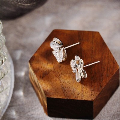 0.54 Carat Main Stones  in18K Gold Diamond Butterfly Earrings