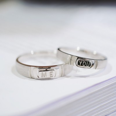 18K Gold YOU&ME Couple Rings