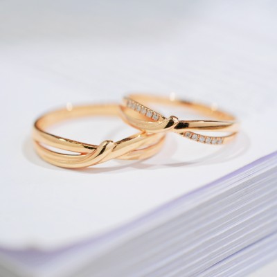 18k Gold Couple Rings